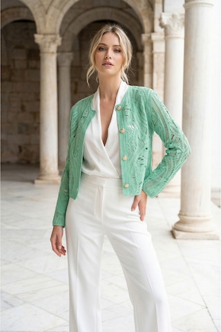 Sayzen Your Shine Dantel Desenli Gold Düğmeli Basic Ceket Shn-2602-tg Mint