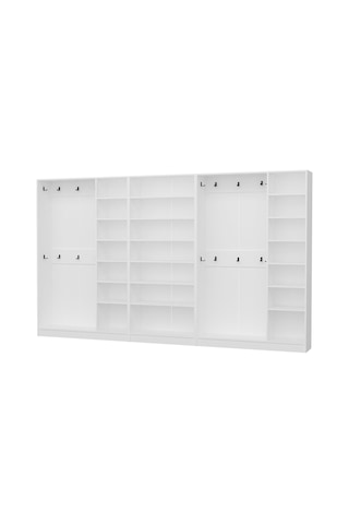 Minar Kale210 8 Kapaksız 4 Bölme Raf Portmanto Beyaz