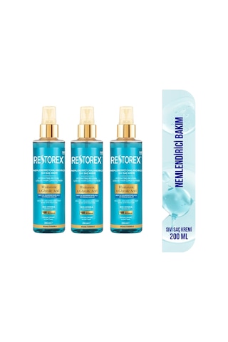 Hydra Nemlendirici Canlandırıcı Bakım Sıvı Saç Kremi 3x200 Ml - Hyal.asit Glikoik Asit Sülfatsız
