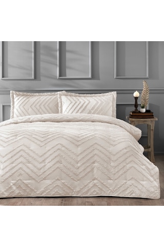 Linens Borneo Tek Kişilik Yatak Örtüsü Seti Taş Taş