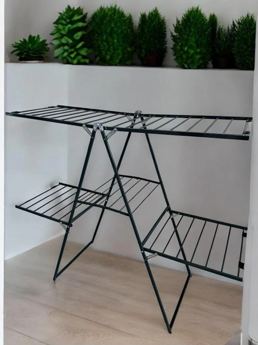 Akıllıelma - Perilla 57061 Exclusive İki Katlı Çamaşır Kurutmalık siyah