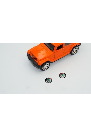 Skoda Auto Oto Anahtar 3M Metal Alaşım Logo 2Li Set