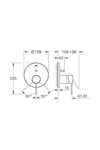 Grohe Ankastre Banyo Bataryası 2 Çık. Essence Cool Sunr.-24058Gl1 Altın
