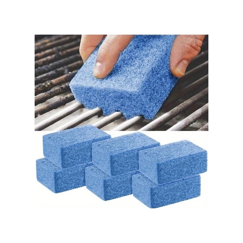 Trendooze Dayanıklı 3lü Bbq Fırçası - Mavi Izgara Temizleyici