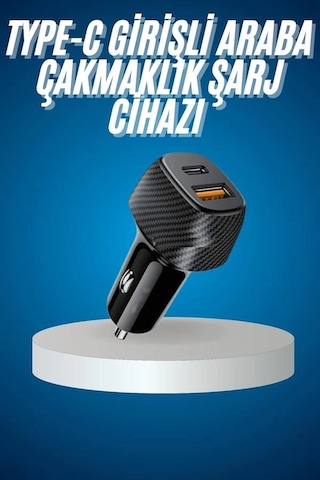 Mey İthalat Araç İçi Hızlı Şarj Soketi 38w Oto Çakmaklık Type-c Araba Çakmaklık