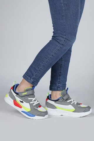 Jump 30058 Çocuk Sneaker Günlük Spor Ayakkabı Gri Beyaz Gri Beyaz