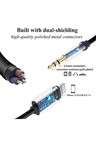 Etiget Apple Uyumlu iPhone Aux 3.5 MM To Lightning Ses Aktarım Kablosu