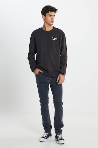 Lee Wrangler Lee Regular Fit Normal Kesim %100 Pamuk Bisiklet Yaka Antrasit Sweatshir 001 Antrasit