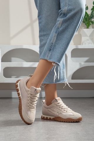 Valenza Paraşüt Ortopedik Sneaker Bej Açık Bej