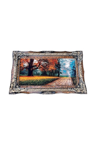Kayıp Mevsimin Hikayesi Adlı İran Tebriz Halı Tablo 123x73cm - Duvar Halı Kilim Tablo