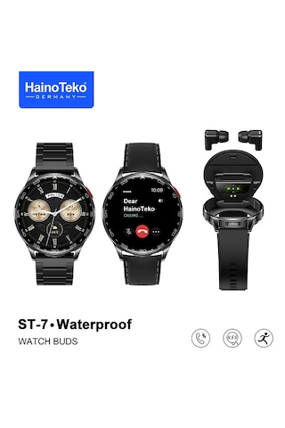Haino Teko Germany St-7 Watch Buds Kulaklıklı Akıllı Saat Bluetooth Arama, Suya Dayanıklı Smart Watch Android & İos Uyumlu 1.22"