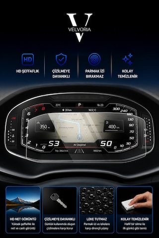 Seat Cupra Dijital Gösterge Ekranı Glass Ekran Koruyucu