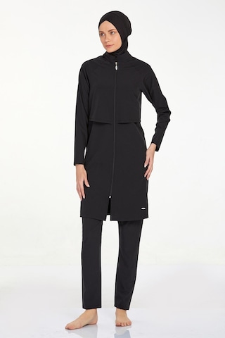 Kadın Büyük Beden Tam Tesettür Siyah Haşema C3t8n5o4 001