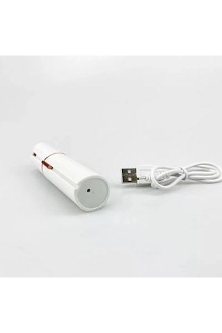 Moveevo Kadınlar İçin Şarj Edilebilir Tıraş Makinesi, Elektrikli Tıraş Makinesi, Beyaz Şarj Edilebilir + Bir Tıraş Başlığı