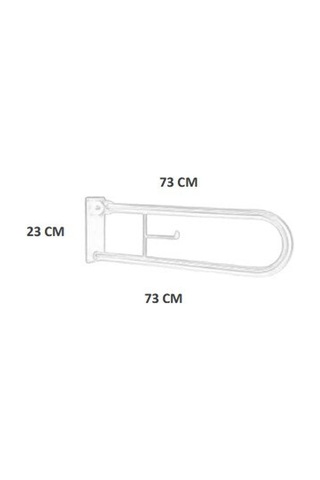 Monavit Engelli Kağıtlık Mafsallı Tutunma Bar Banyo Küvet Tuvalet