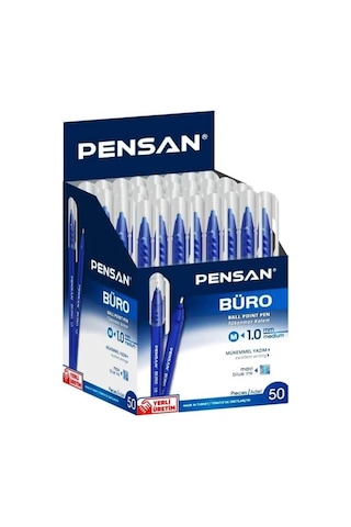 Pensan Büro Tükenmez Kalem 50'Li  Mavi