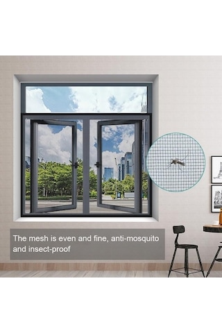 Pazly 3 Metre 20 Mesh Siyah Nano Sinek Sivrisinek Tel Net, Bebek Ve Aile Koruma Pencere Ekranı 100cm-300cm 100 x 300 CM