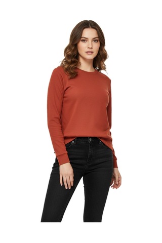 Linsolita Kadın Sıfıryaka Sweatshirt Bgl-st05116 Kiremit