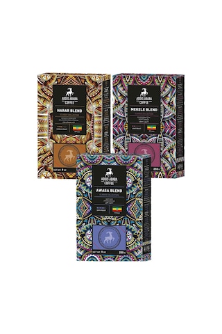 Addis Ababa Etiyopya Aromalı Deneme Seti Filtre Kahve 3 x 250 G