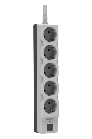 Dotvolt Beşli 1.5 Metre Kablolu Akım Korumalı Priz Beyaz Anahtarlı Surge Hunter 1050 Joule