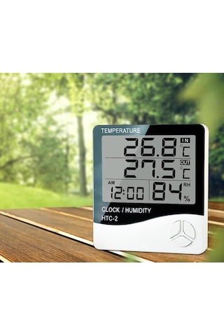 Wellhise Htc-2 Saatli Nem Ölçer ve Dijital Termometre Hafızalı N11.960