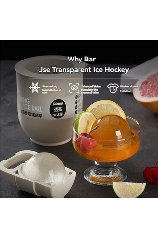 Flybuy Gıda Beyaz Temizle Viski Buz Topu Kalıp Kabarcık İzleri Yok Beyaz