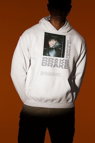 Drake Lover Boy Baskılı Unisex Oversize Rapper Hoodie Beyaz