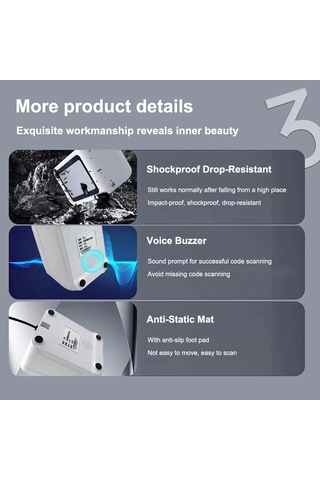 Springsun Masaüstü Barkod Ve Qr Kod Okuyucu - Otomatik Sensörlü Usb Tarayıcı Market/restoran