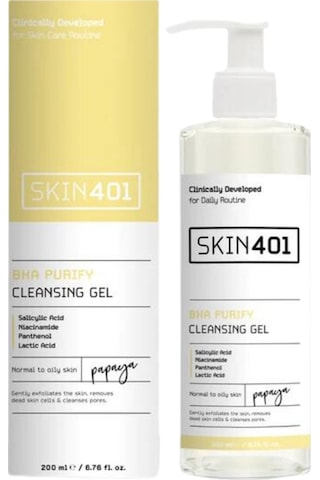 Skin401 Bha Arındırıcı Siyah Nokta Karşıtı Yüz Temizleme Jeli 200 ML