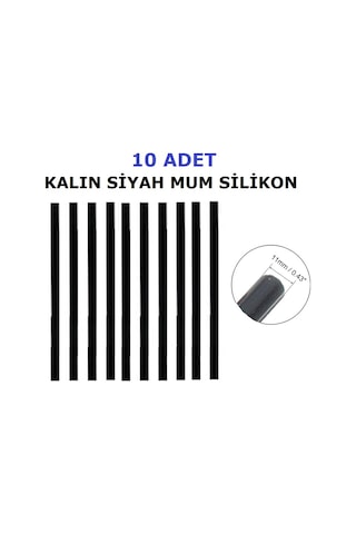 10 Adet Somafix Kalın Siyah 11.3x300 MM Çubuk Sıcak Mum Silikon