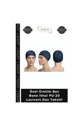 Astrid T Özel Üretim Bez Bone İthal Pu-20 Lacivert Düz Tekstil