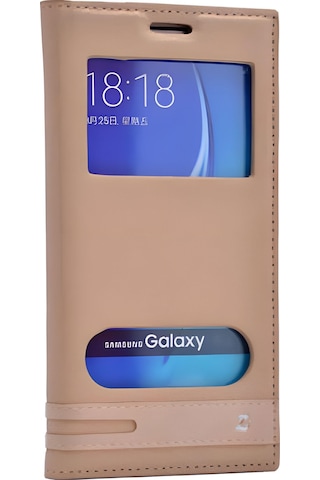 Galaxy Uyumlu A7 2016 Kılıf Pencereli Elite Kapaklı Kılıf 001