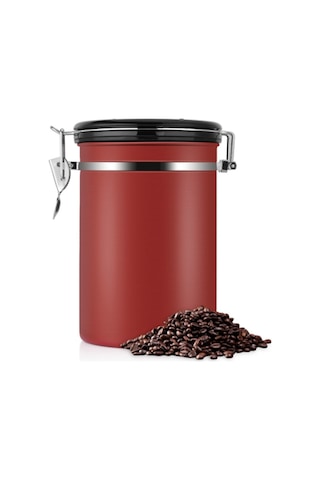 Sones Kahve Kabı Paslanmaz Çelik Çay Saklama Sandıkları Siyah Mutfak Saklama Kutusu Kahve Çay Kutuları Çay Takımı Kırmızı