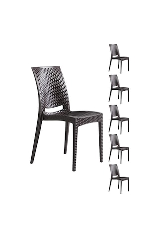 6 Adet Rattan Kahve Sandalye/balkon-bahçe-teras Genel