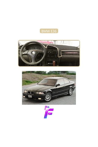 Bmw E36 Airbagsiz 1990-1998 Torpido Örtüsü Güneşten Korur Kolay Montaj Tam Uyum D1