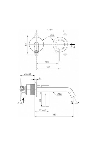 Ideal Joy Ank.lavabo Bat.-krom-kıt2