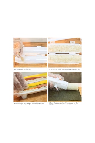 Qingmipy Ev Yapımı Sushi Seti - Profesyonel Ve Yeni Başlayanlar İçin 16 Parçalı Tam Sushi Yapım Kiti, Bambu Malzemeli Çok Renkli