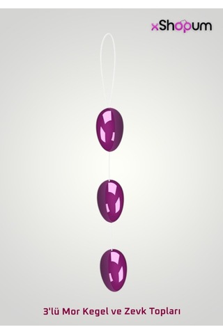 xShopum 3\'lü Mor Kegel Ve Zevk Topları