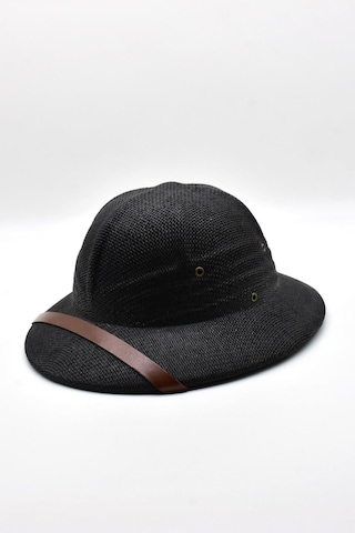 Külah Premium Safari Explorer Şapka Unisex Ayarlanabilir Hasır Kask - Siyah
