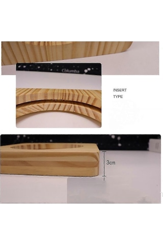 Opulentliving Kalp Şekilli Led Gece Işığı - Ahşap Anahtar Düşük Enerji - Çok Renkli Hediye Çok Renkli