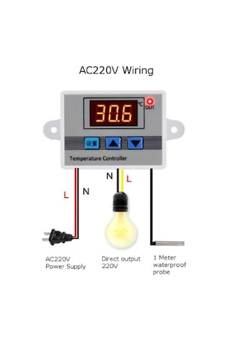 Xh W3002 220V Dijital Termostat Sıcaklık Kontrol Cihazı1500W