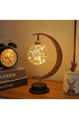 Lamba Hattı Rattan El Yapımı Kenevir Halat Ferforje Gece Lam Çok Renkli