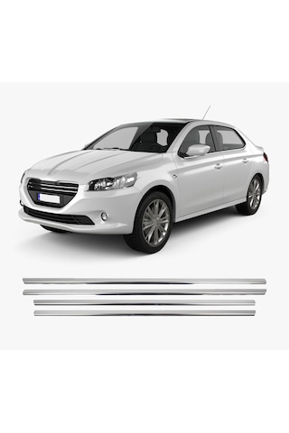 Peugeot 301 Uyumlu 2012 Ve Üzeri Krom Cam Çıtası 4 Parça Paslanmaz Çelik