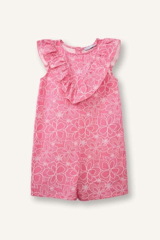 Defacto Kız Bebek Floral Keten Tulum H6017a526smpn206 Pembe-pn206