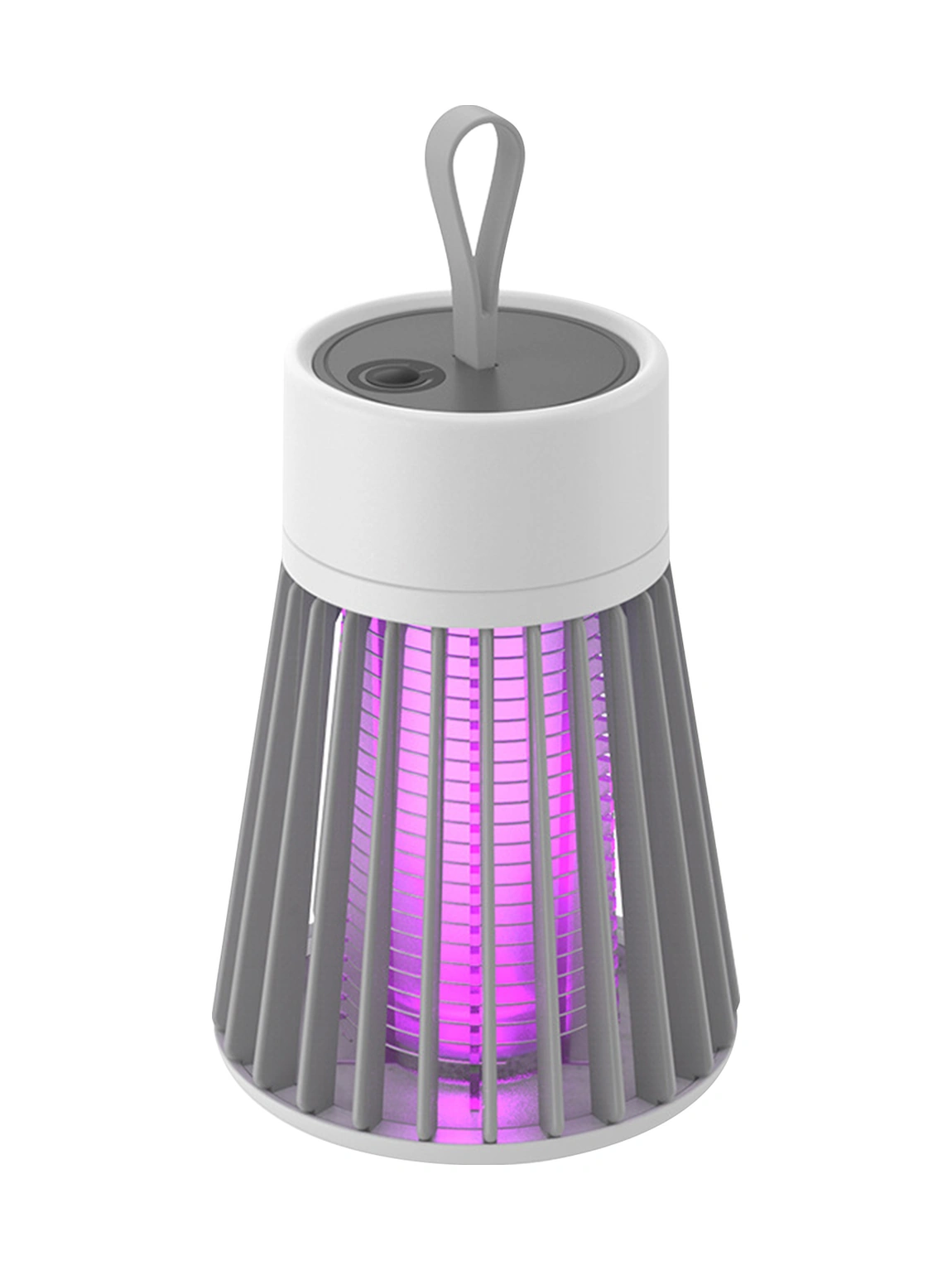 Moveevo Ev İçin Gri Şarjlı Elektrikli Halka Sinek Yakalama Lamba - 395nm Mor Işık İle 20-50 M² Etki Alanı
