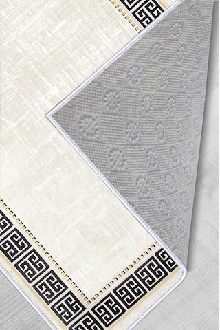 Rovigo Home Dijital Baskı Yıkanabilir Kaymaz Taban Salon Halısı Rvg0423 Krem