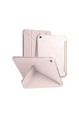 Apple Uyumlu iPad 2025 10.9 10.nesil A16 Kılıf Kalemlikli Mars Tablet Kılıfı - Rose Gold Diğer