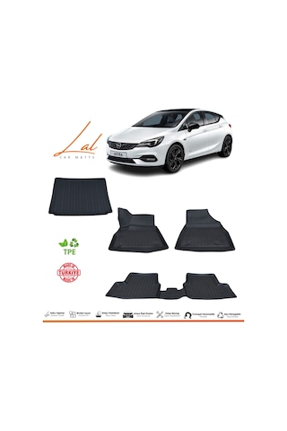 Opel Astra K 2015-2021 3d Havuzlu Paspas Bagaj Havuzu Seti