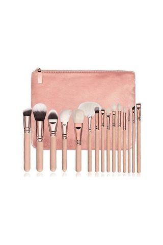 Profesyonel Makyaj Fırçaları 15 Adet Noel Hediyeleri Pembe