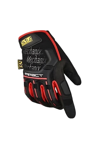 Single Sword Mechanix Tam Parmak Taktik Eldiven, Darbe Emici İş Eldiveni, Dokunmatik Özellikli Motosiklet&spor Eldiveni, Unisex Xl-kırmızı